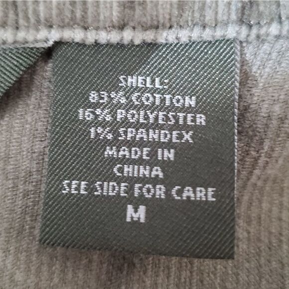 ☔️🔺️Eddie Bauer Olive Corduroy Utility Jacket Medium - Picture 8 of 9
